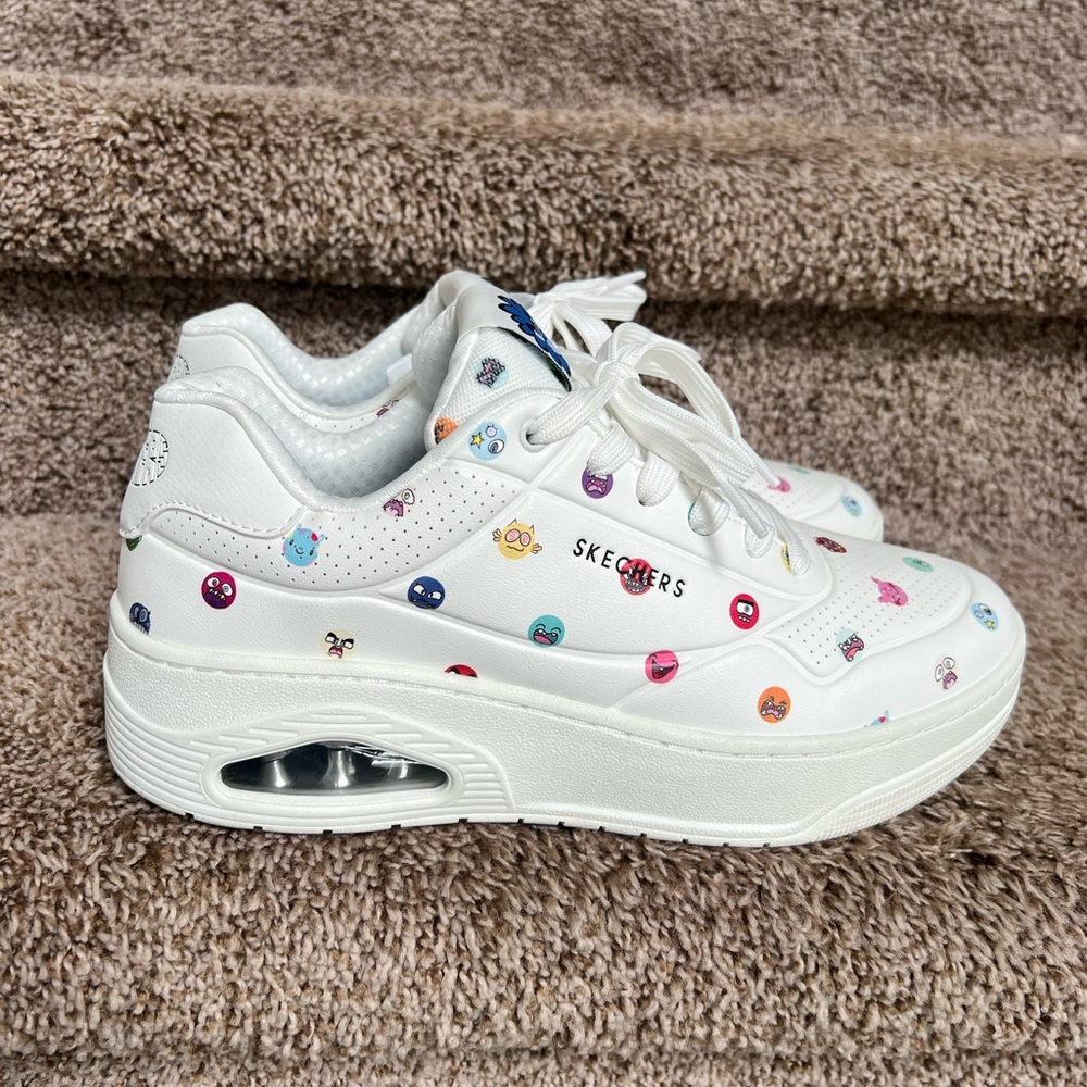 Skechers. X Vexx Multi-Moji White Sneakers - Picture 6 of 14